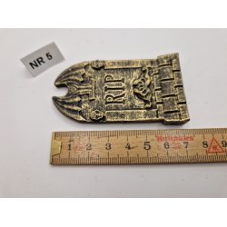 1 stk Halloween gravsten i resin 7x 4 cm (nyt)