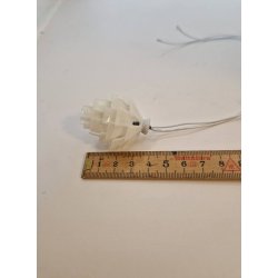 Loftlampe uden stik. "Koglen" i resin. Han bruges til 6 og 12 Volt (hndlavet)