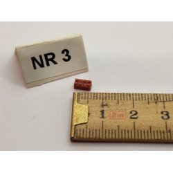 1 stk rdbrun mikro "lege" klods i resin (hndlavet)