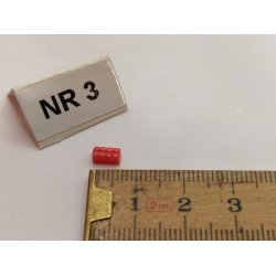 1 stk rosa mikro "lege" klods i resin (hndlavet)