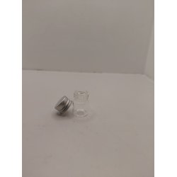 1 stk Stor krukke i glas med metal l�g (ny)