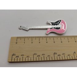 1 stk flad el guitar med magnet bag p� (ny)