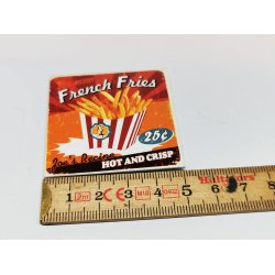 Skilt  pomfritter i metal (nyt)