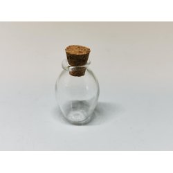 Glas krukke med kork prop (ny)