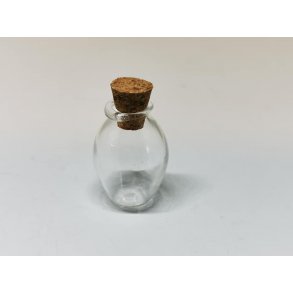 Glas krukke med kork prop (ny)