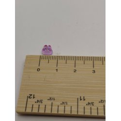 1 stk Meget lille kanin hoved i plastik (nyt)