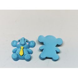 Lysebl elefant i resin (ny)