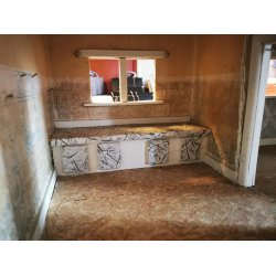 Rdt murstens hus med kkkenbord og altan (brugt) SENDES IKKE