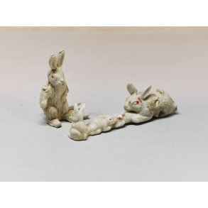 Kanin familie i plastik (brugt)