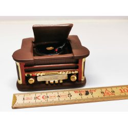 Radio med pladespiller i resin (ny)