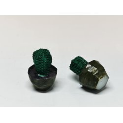 Kaktus i potte (hndlavet)