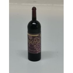 Rdvins flaske i plastik til dukkehus scala 1:12 (ny)