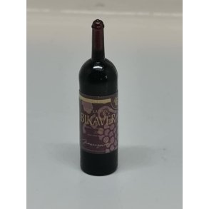 Rdvins flaske i plastik til dukkehus scala 1:12 (ny)