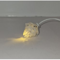 Loftlampe uden stik. "Koglen" i resin. Han bruges til 6 og 12 Volt (hndlavet)