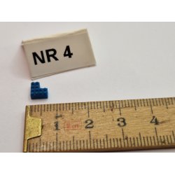 1 stk bl mikro "lege" klods i resin (hndlavet)