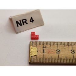 1 stk rosa mikro "lege" klods i resin (hndlavet)