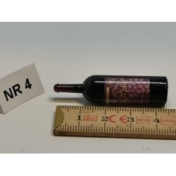 Rdvins flaske i plastik til dukkehus scala 1:12 (ny)