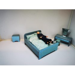 Sovevrelses st til dukkehus scala 1;16 (antik)