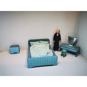 Sovevrelses st til dukkehus scala 1;16 (antik)