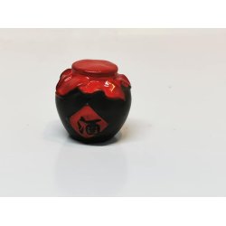 Krukke med kinisk tegn i plastik (ny)