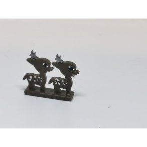 2 Rensdyr i plastik (hndlavet)