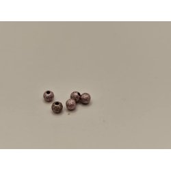 5 stk gammelrosa perler 3 mm (nye)