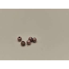 5 stk gammelrosa perler 3 mm (nye)