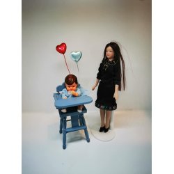 Hjerte / Ballon lysebl (ny)