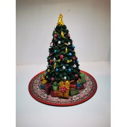 Ovalt tppe/juletrstppe (nyt) (nr D1649B) 18 x 15,5 cm