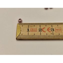 5 stk gammelrosa perler 3 mm (nye)