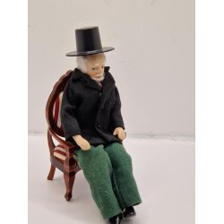 Blank hj hat i plastik til dukke scala 1:12 (ny)