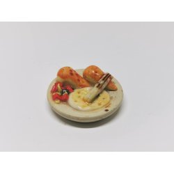 Tallerken med mad (brugt)