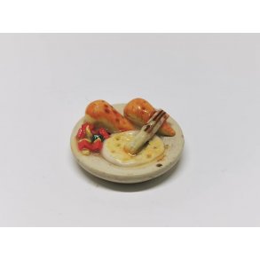 Tallerken med mad (brugt)