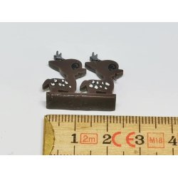 2 Rensdyr i plastik (hndlavet)