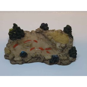 Havedam med fisk i Resin ( Ny)