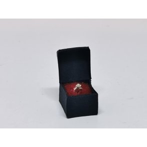 Ring i sort ske (hndlavet)