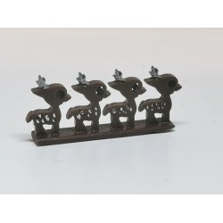 4 rensdyr i plastik (hndlavet)