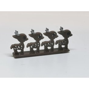 4 rensdyr i plastik (hndlavet)