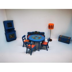 Retro lampe med Lundby stik (brugt/fin stand)