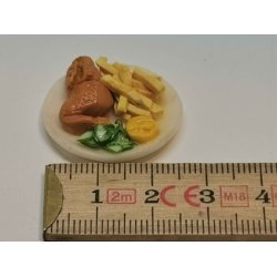 Grillkylling med pomfritter, remoulade og agurkesalat (hndlavet)