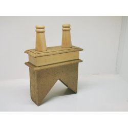 Skorsten i umalet tr (ny)