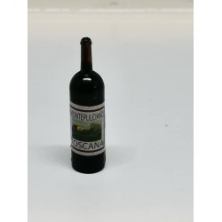 Rdvins flaske i plastik til dukkehus scala 1:12 (ny)