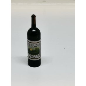 Rdvins flaske i plastik til dukkehus scala 1:12 (ny)