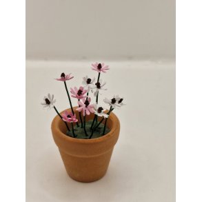 1 stk Hvid eller Lyserd blomst (hndlavet)