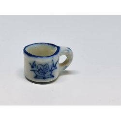 Kop med bl mnster (brugt)