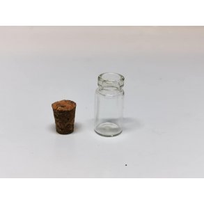 Krukke med kork prop (ny)