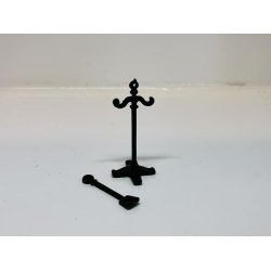 Pejse st.  Stativ med skovl i plastik (brugt)