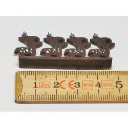 4 rensdyr i plastik (hndlavet)