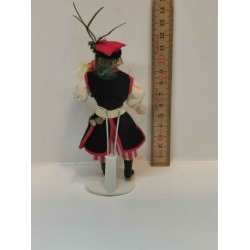 Dukke i polsk folkedragt inkl stativ (brugt)