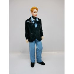 Dukke i resin til dukkehus scala 1:12 (ny)